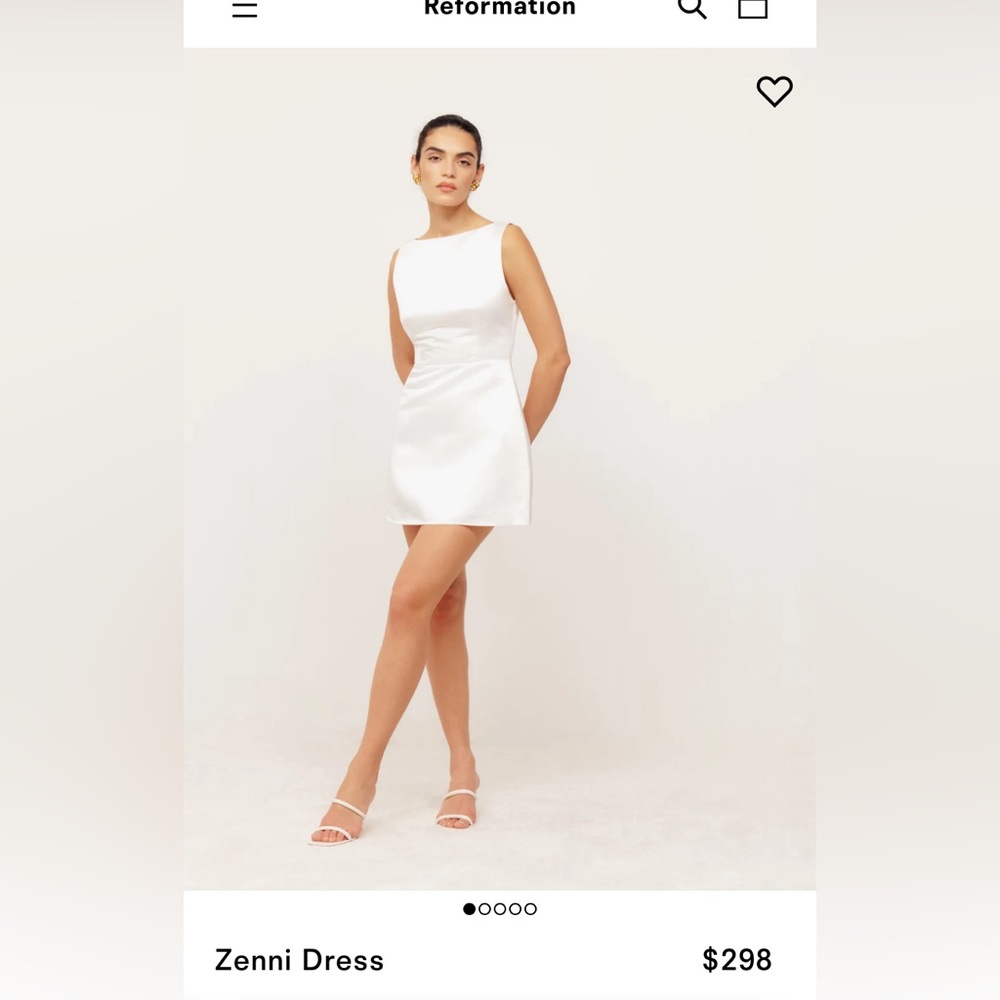 Reformation Zenni Dress White Size 10